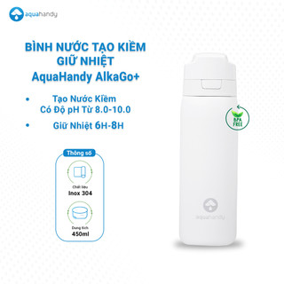 Bình Nước Kiềm Giữ Nhiệt Văn Phòng AlkaGo+ Bình Nước Tạo Kiềm Văn Phòng Nhỏ Gọn, An Toàn, Bảo Hành 5 Năm Không Dùng Điện