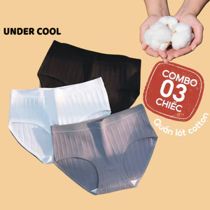 Set 3 Quần Lót Nữ thun mát Thông hơi Phối Tăm UNDERCOOL thể thao trẻ trung gợi cảm tôn dáng kháng khuẩn QL60