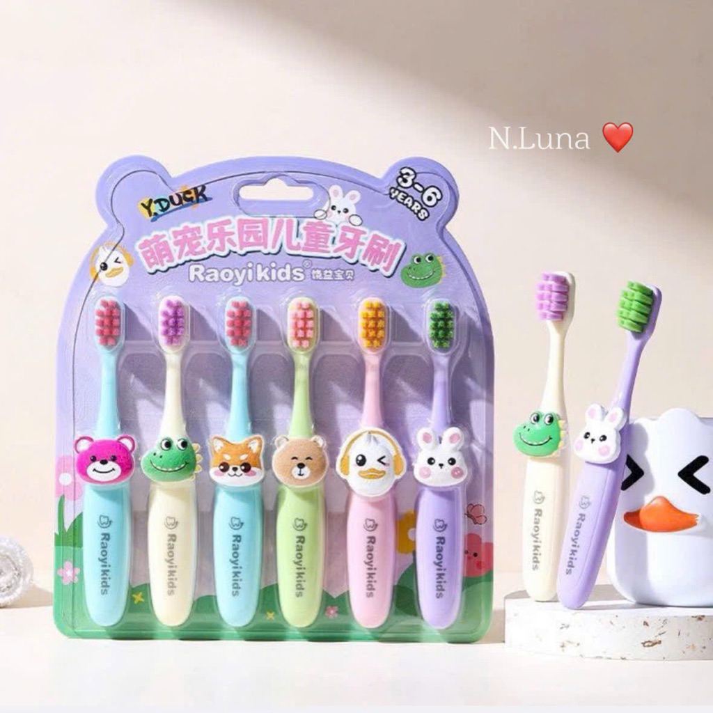 Set 6 bàn chải cho bé 3-10y