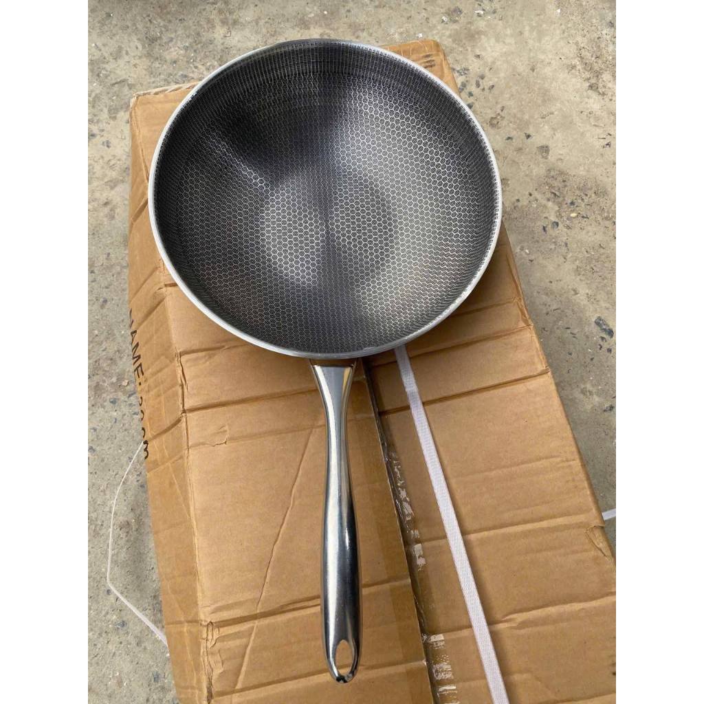 CHẢO TỔ ONG ĐÁY PHẲNG SIZE 28-30CM DỤNG ĐƯỢC MỌI LOẠI BẾP