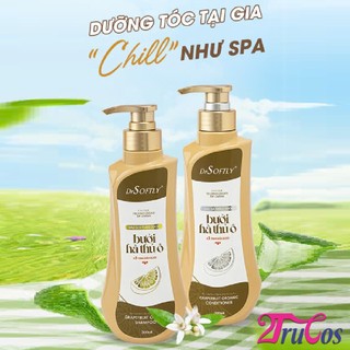 Dầu gội xả Thảo Dược Drsoftly Grapefruit & Herbal Conditioning Shampoo 500ml (sạch gàu ngứa) 2Trucos