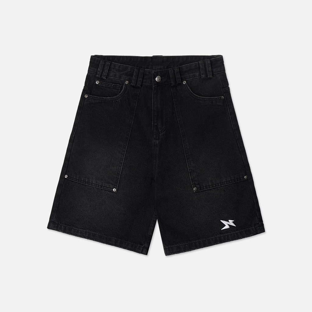 Quần NEEDS OF WISDOM Wide Fit Denim Shorts - Washed Black - Local Brand ...