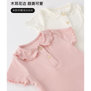 𝐀𝐩𝐫𝐢𝐥 𝐛𝐞́𝐛𝐞́ - MBang Áo thun bé gái dáng polo Chất Cotton Gân Co Giãn nhiều màu mùa hè dễ thương