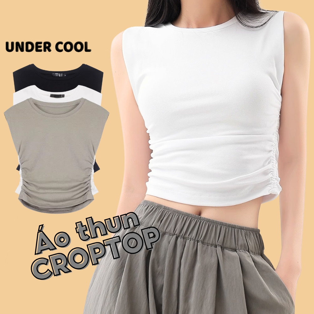 Áo Croptop Ôm Body Chất Thun UNDERCOOL Co Giãn, Áo ba lỗ sát nách Croptop Hack dáng Dáng ngắn Basic Dễ Phối Đồ ABL40
