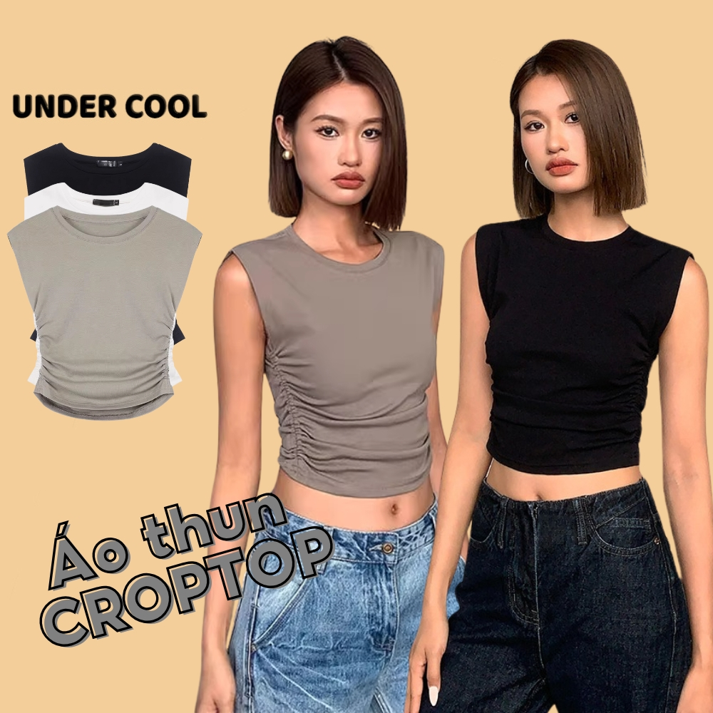 Áo Croptop Ôm Body Chất Thun UNDERCOOL Co Giãn, Áo ba lỗ sát nách Croptop Hack dáng Dáng ngắn Basic Dễ Phối Đồ ABL40