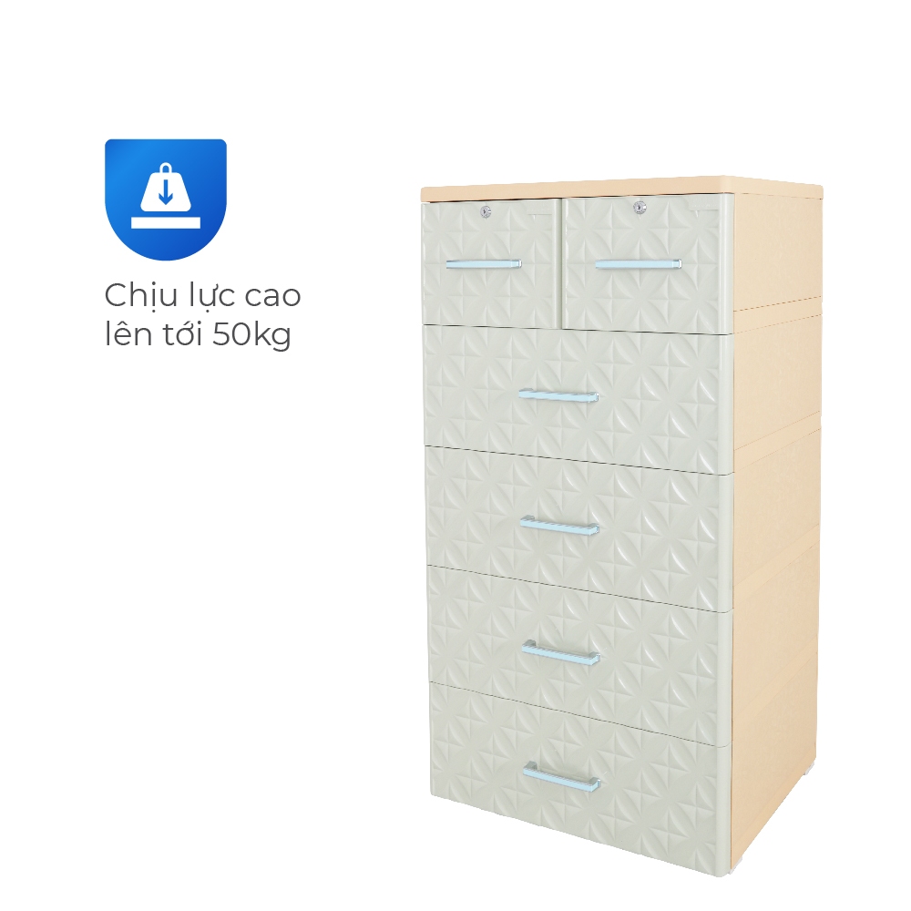 [HỎA TỐC] Tủ nhựa Paris 5 tầng QUI PHÚC, tủ đựng quần áo cho bé, rộng rãi, chắc chắn, tiện lợi