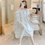 Váy đầm ngủ ngắn tay chất vải Cotton lanh lụa mặc nhà, áo ngủ mặc nhà bigsize mã VAV0266