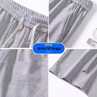 Quần Nỉ Dài 2 Da HS HOÀNG SỰ GROUP Unisex Nam Nữ Cạp Chun Form Suông Ống Baggy Basic BAGGY2DA