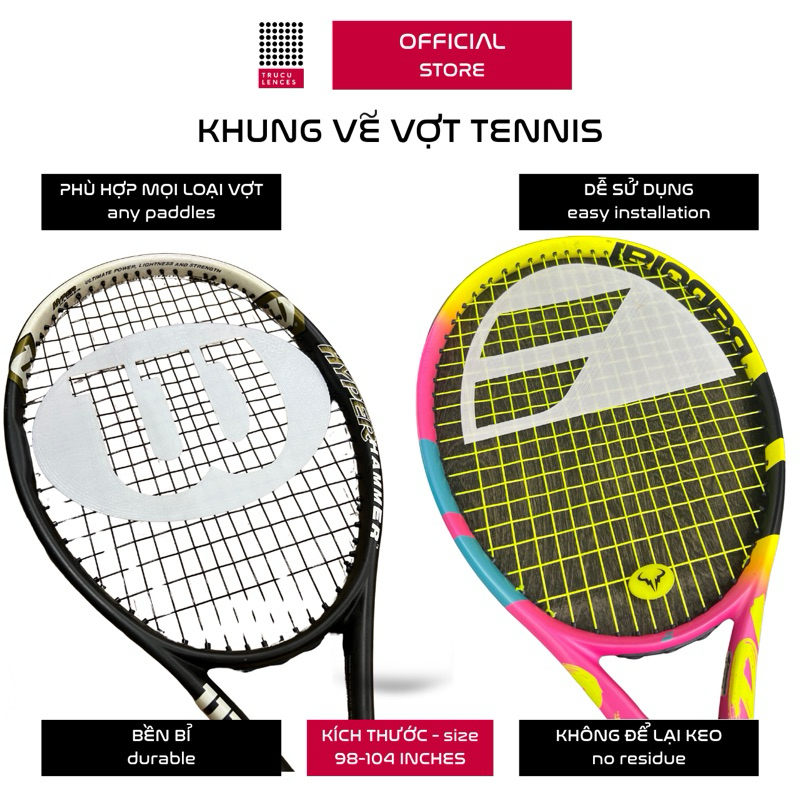KHUNG SƠN VẼ VỢT TENNIS - WILSON,HEAD,BABOLAT