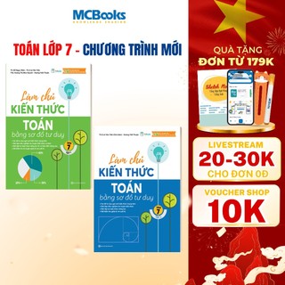 Sách - Combo Làm chủ kiến thức Toán bằng sơ đồ tư duy Lớp 7 - Theo chương trình mới
