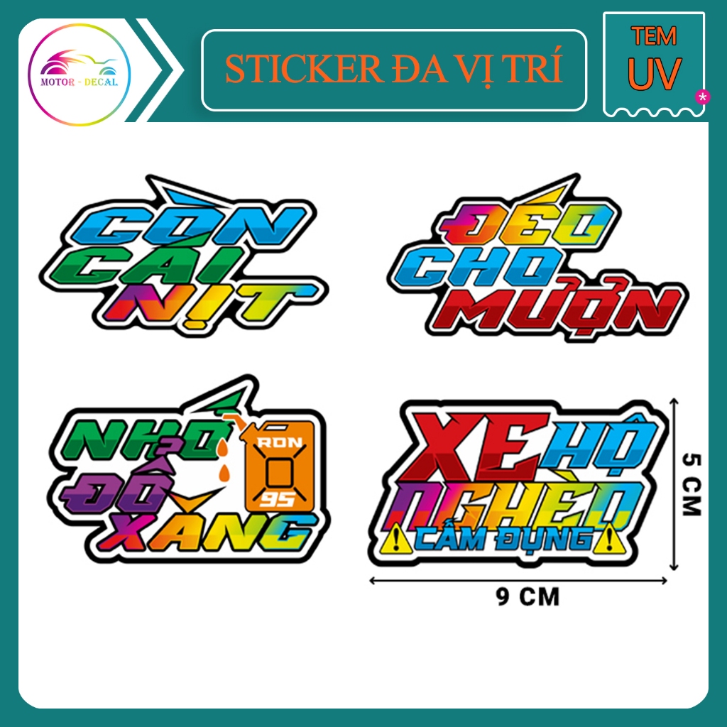 Tem sticker Còn Cái Nịt - Tem dán trang trí xe máy , xe điện - Tem In ...
