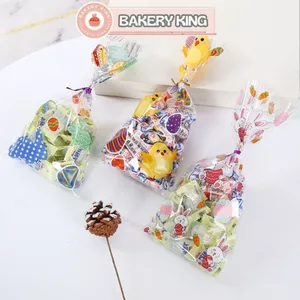 Túi đựng bánh kẹo, đựng quà Giáng Sinh trong suốt,13*27, 50 túi/sp - BAKERY KING