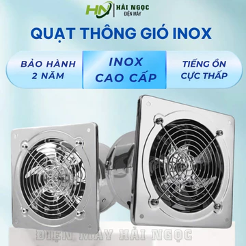 Quạt thông gió INOX máy hút mùi nhà vệ sinh phòng bếp quạt hút mùi thông gió bảo hành 2 năm
