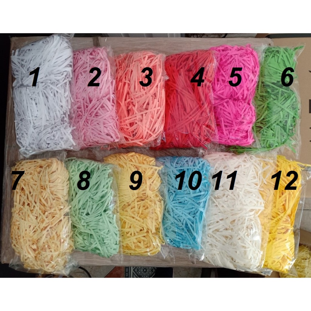 [ 1KG - NHIỀU MÀU ] Giấy rơm, Giấy vụn, Giấy sợi lót hộp quà giá rẻ ...