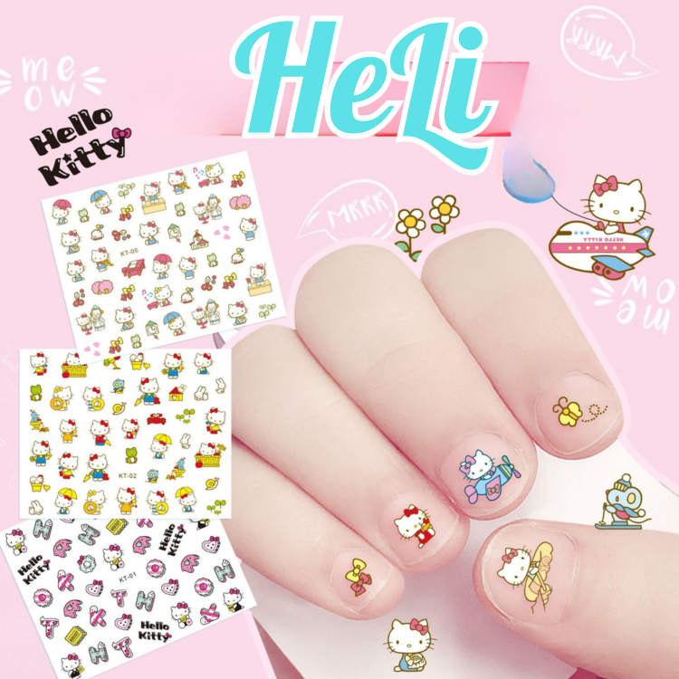 HC0313 SET 5 MIẾNG DÁN NAIL, DÁN MÓNG PHẢN QUANG MINI CÔNG CHÚA ESLA LỌ LEM BẠCH TUYẾT CHO BÉ