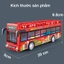 Đồ chơi mô hình xe bus 2 tầng tham quan thành phố chất liệu nhựa ABS cứng cáp, có nhạc và đèn, chạy cót