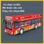 Đồ chơi mô hình xe bus 2 tầng tham quan thành phố chất liệu nhựa ABS cứng cáp, có nhạc và đèn, chạy cót