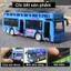 Đồ chơi mô hình xe bus 2 tầng tham quan thành phố chất liệu nhựa ABS cứng cáp, có nhạc và đèn, chạy cót