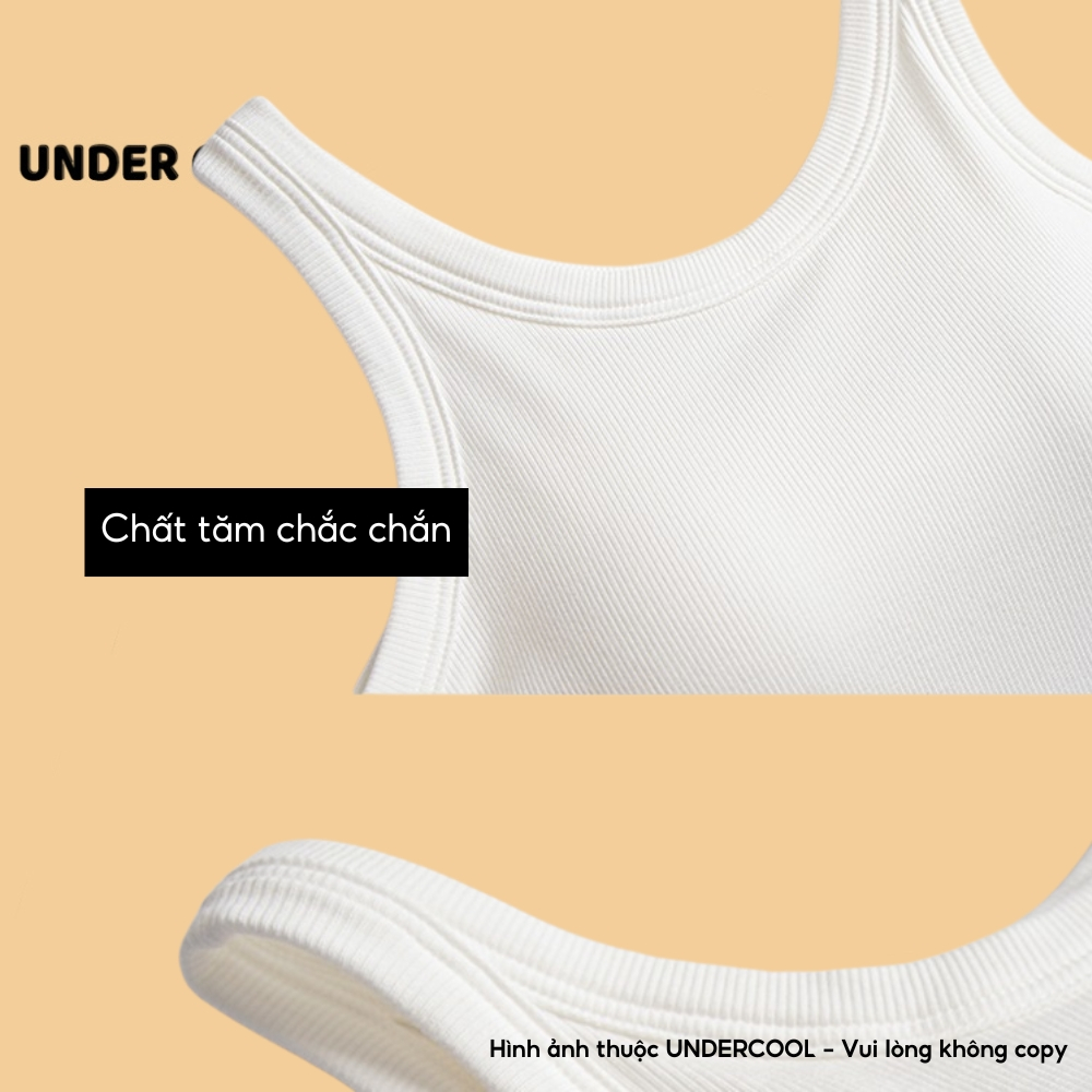 Áo Croptop Nữ Thể Thao Dáng Ôm UNDERCOOL Chất Tăm Cotton Co Giãn – Áo Tập Gym, Yoga, Cotton Co Giãn 4 Chiều ABL41