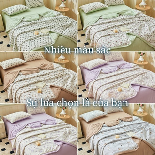 Chăn mùa hè Vải cotton Mềm mại Thoáng mát Chống nhăn 2m×2m3 Chăn điều hòa Chỉ có chăn