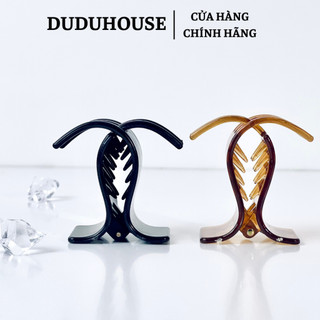 Kẹp Tóc Càng Cua 5 Răng Đen Nâu nhựa dẻo không gãy