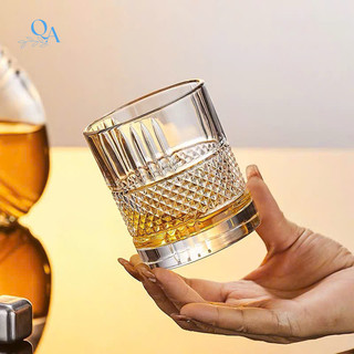 Ly ROCK thủy tinh, ly WHISKY, cốc uống R ngoại, wine glass, CHIVAS, HONGLI cao cấp THÂN KIM CƯƠNG 300ML