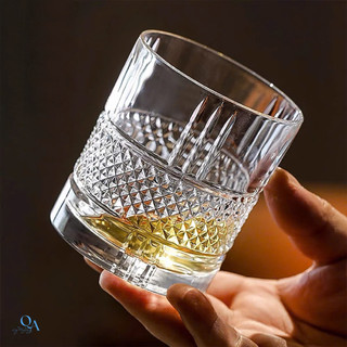Ly ROCK thủy tinh, ly WHISKY, cốc uống R ngoại, wine glass, CHIVAS, HONGLI cao cấp THÂN KIM CƯƠNG 300ML