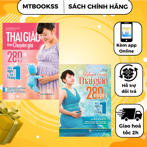 Combo Sách - Thai giáo theo chuyên gia + Hành trình thai giáo 280 ngày mỗi ngày đọc một trang