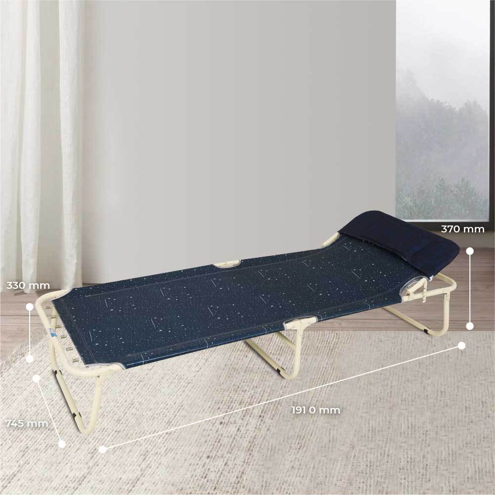 Giường gấp gọn QUI PHÚC, vải bố dày dặn, chắc chắn, bền bỉ, dễ dàng di chuyển, khung thép chắc chắn