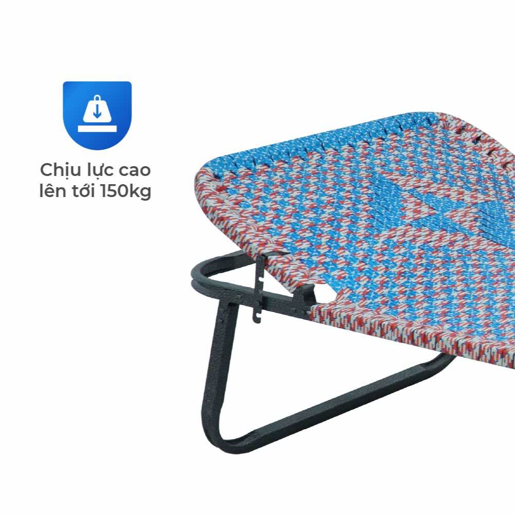 Giường gấp gọn Win QUI PHÚC, mặt giường đan dây nhựa, chắc chắn, thoáng mát, đàn hồi cao, tiện dụng