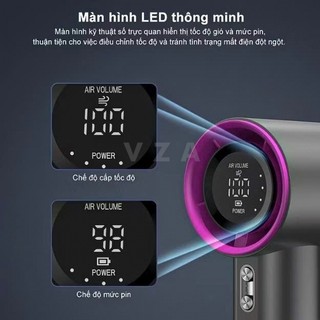 Bảo hành 12 tháng Quạt cầm tay mini N68 100 cấp độ gió, Quạt sạc mini, Màn hình hiển thị pin 5000mAh