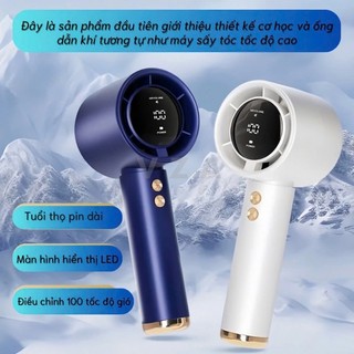 Bảo hành 12 tháng Quạt cầm tay mini N68 100 cấp độ gió, Quạt sạc mini, Màn hình hiển thị pin 5000mAh