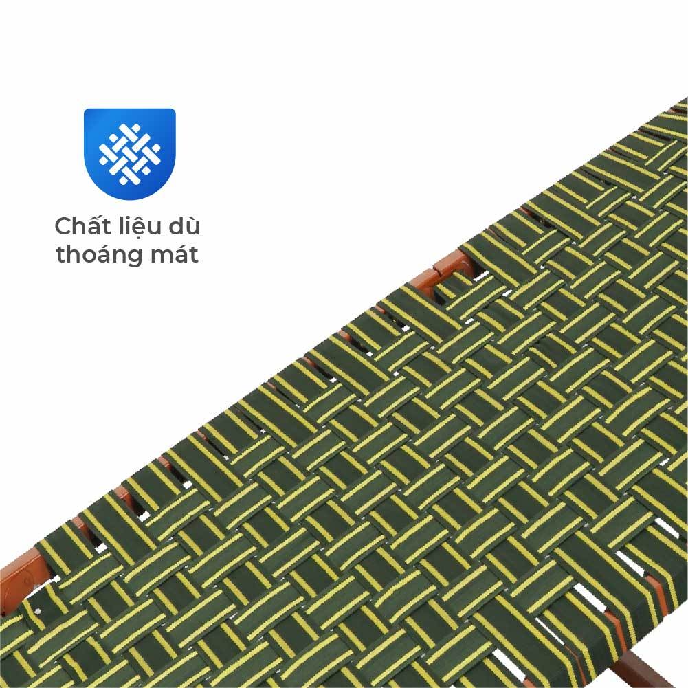Giường gấp gọn Felix vuông QUI PHÚC, dây dù bản lớn, thoải mái, tiện lợi, dễ dàng cất giữ, mang đi