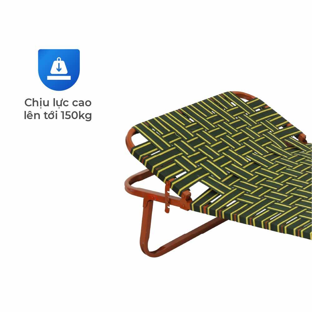 Giường gấp gọn Felix vuông QUI PHÚC, dây dù bản lớn, thoải mái, tiện lợi, dễ dàng cất giữ, mang đi