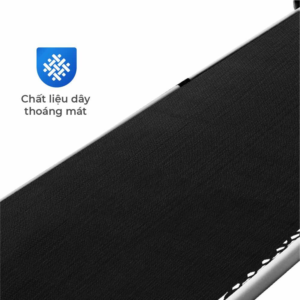 Giường gấp gọn Deli King QUI PHÚC, vải lưới cao cấp, thoáng khí, đàn hồi tốt, khung thép chắc chắn