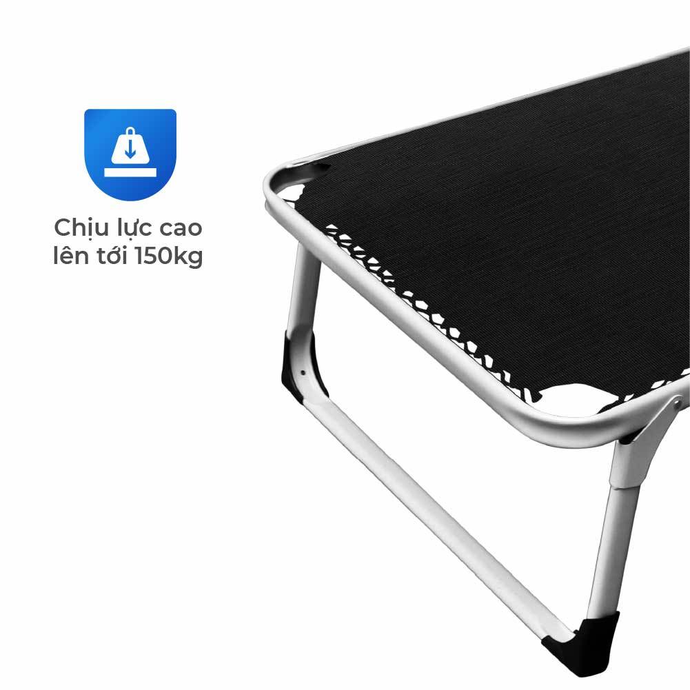 Giường gấp gọn Deli King QUI PHÚC, vải lưới cao cấp, thoáng khí, đàn hồi tốt, khung thép chắc chắn
