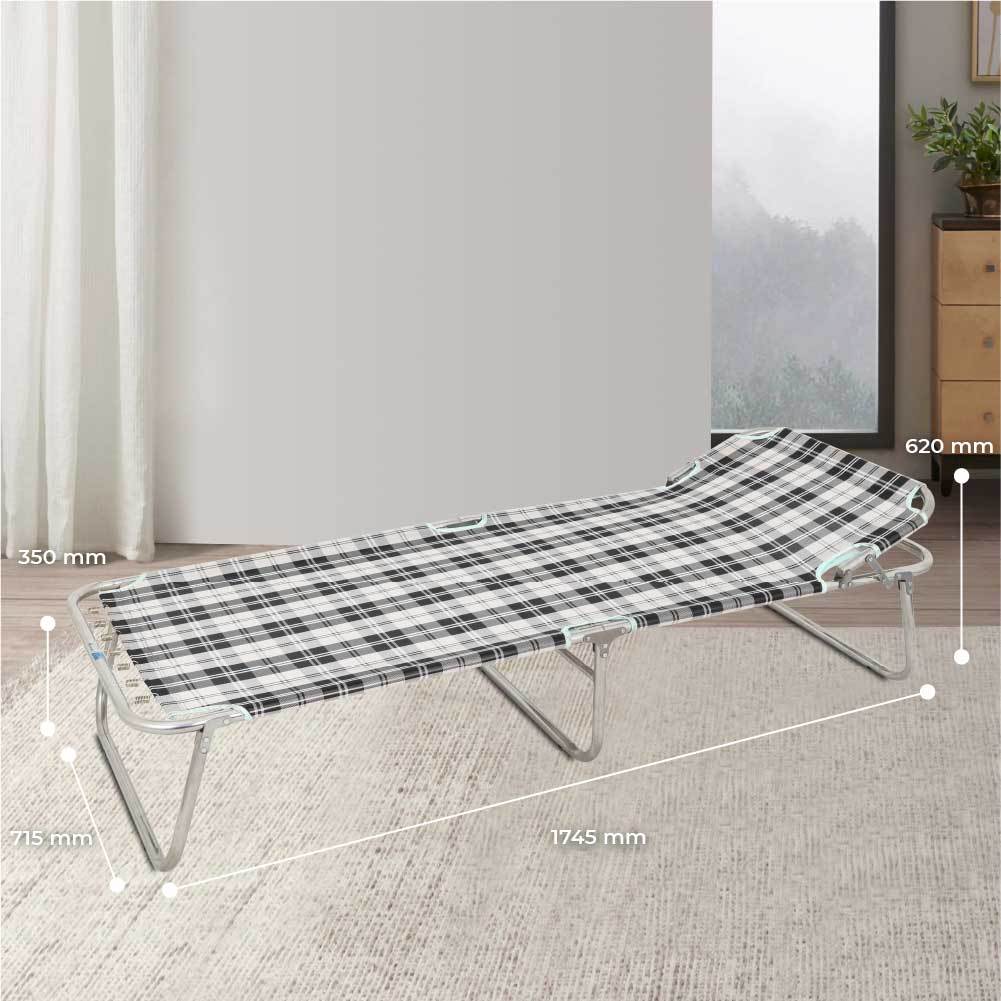 Giường gấp gọn inox Deli QUI PHÚC, lưới bố cao cấp, thoáng khí, đàn hồi tốt, bền chắc, dễ dàng cất giữ, mang đi