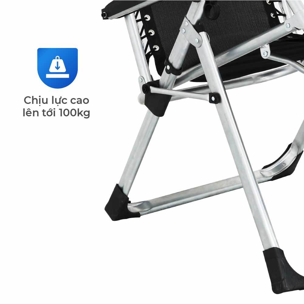 Ghế xếp thư giãn cao cấp Deli Boss QUI PHÚC, gấp gọn tiện lợi, đa năng, vải lưới thoáng mát