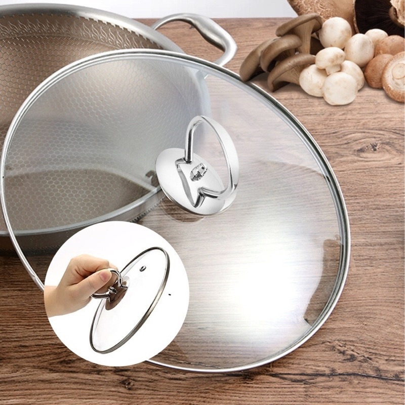 Nắp vung nồi kính cường lực, nắp nồi, nắp chảo, nắp đậy nồi siêu bền kích thước từ 12cm đến 30cm