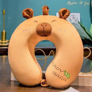 Gối kê cổ chữ u ruột cao su non êm ái thoáng mát dùng cho văn phòng, đi tàu xe, máy bay đi du lịch
