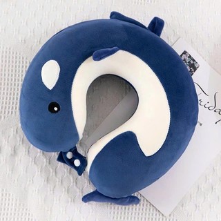 Gối kê cổ chữ u ruột cao su non êm ái thoáng mát dùng cho văn phòng, đi tàu xe, máy bay đi du lịch