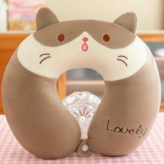 Gối kê cổ chữ u ruột cao su non êm ái thoáng mát dùng cho văn phòng, đi tàu xe, máy bay đi du lịch