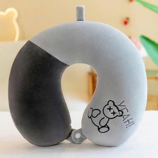 Gối kê cổ chữ u ruột cao su non êm ái thoáng mát dùng cho văn phòng, đi tàu xe, máy bay đi du lịch