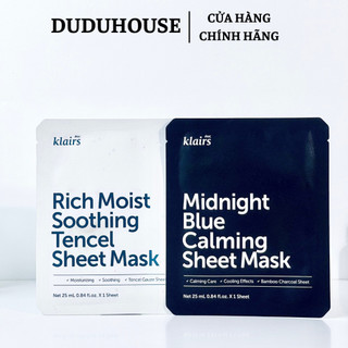 Mặt Nạ Klairs Midnight Blue Calming Sheet Mask Làm Dịu, Phục Hồi Da 25ml