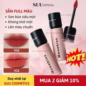 Son Tint Bùn Lì MOOEKISS Sáng Da Bền Màu Chất Bùn Lì Mỏng Nhẹ Mềm Mịn Như Nhung 3g