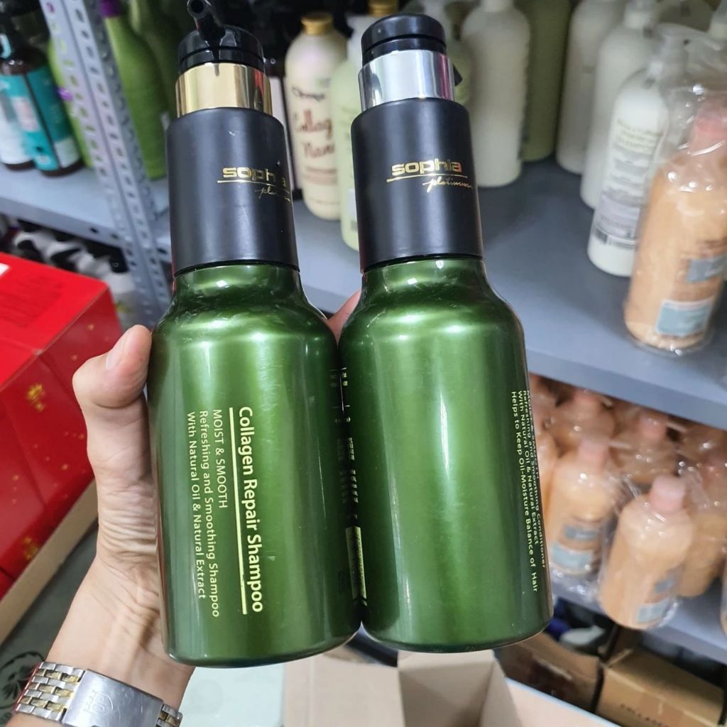 Dầu Gội Sophia Platinum Collagen Repair 500ml | Collagen Dưỡng Tóc Khô Xơ, Mềm Mượt Chuẩn Salon