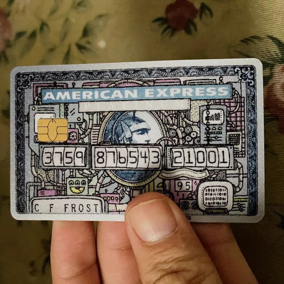 Miếng Dán Trang Trí AMERICAN CARDS - Decal Thẻ ATM (Thẻ Chung Cư, Thẻ Xe, Debit, Credit) NF2