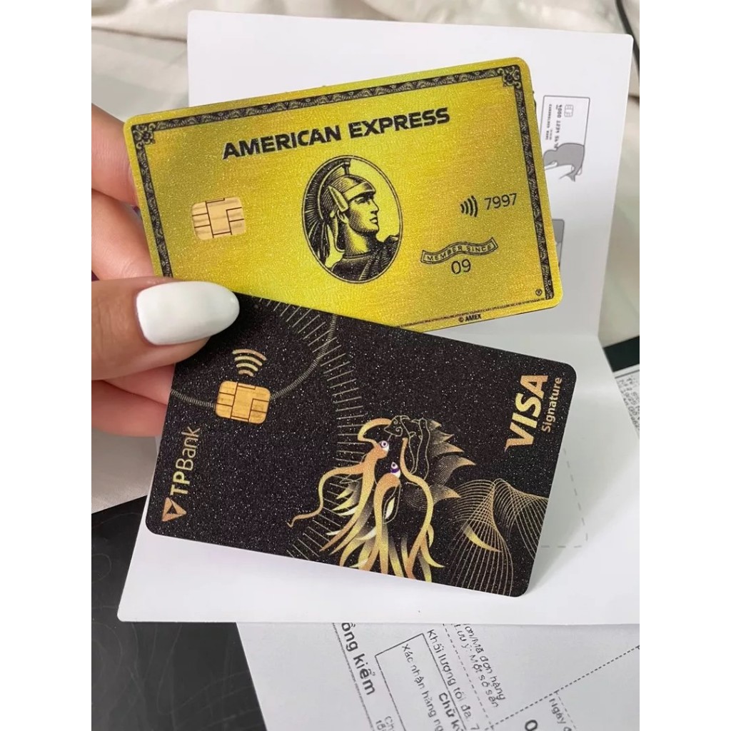 Miếng Dán Trang Trí AMERICAN CARDS - Decal Thẻ ATM (Thẻ Chung Cư, Thẻ Xe, Debit, Credit) NF2
