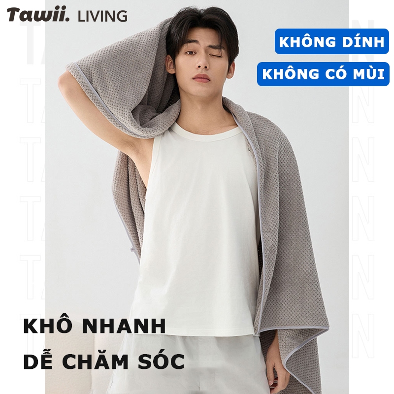 DOZO Khăn tắm thấm nước lớn 100% Sợi Microfiber Mềm mại Và Không xơ khăn mặt Kháng Khuẩn