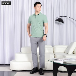 Áo Polo Công Sở MENTORIS, Chất Vải Thun Lạnh, Form Suông Vừa Người, Nhiều Màu, MPS218R
